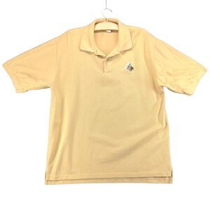Vintage Vantage Brand Purdue Boilermakers Polo Short Sleeve Size L Yellow Logo
